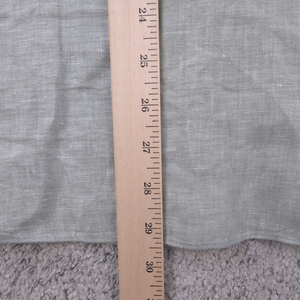 Untuckit Linen Shirt Men XL Long Sleeve Button Down Green Collared Untuck It GUC - Picture 8 of 8